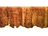 Commentary on Habakkuk, written on a scroll at Qumran. One of the Dead Sea Scrolls.